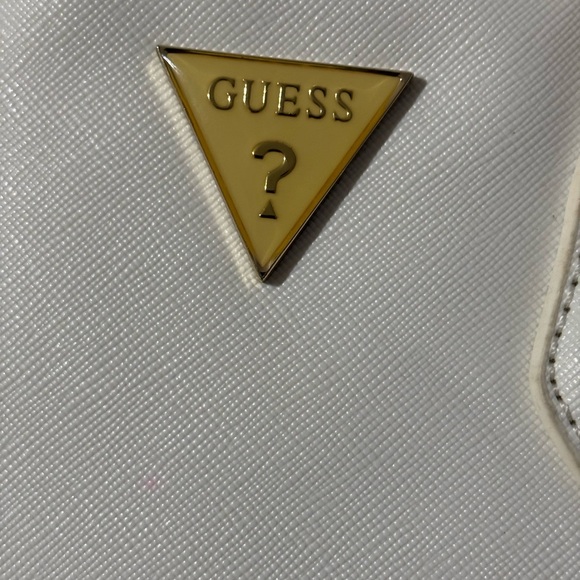 Guess White Satchel with Gold Accents - Picture 4 of 7